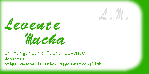 levente mucha business card